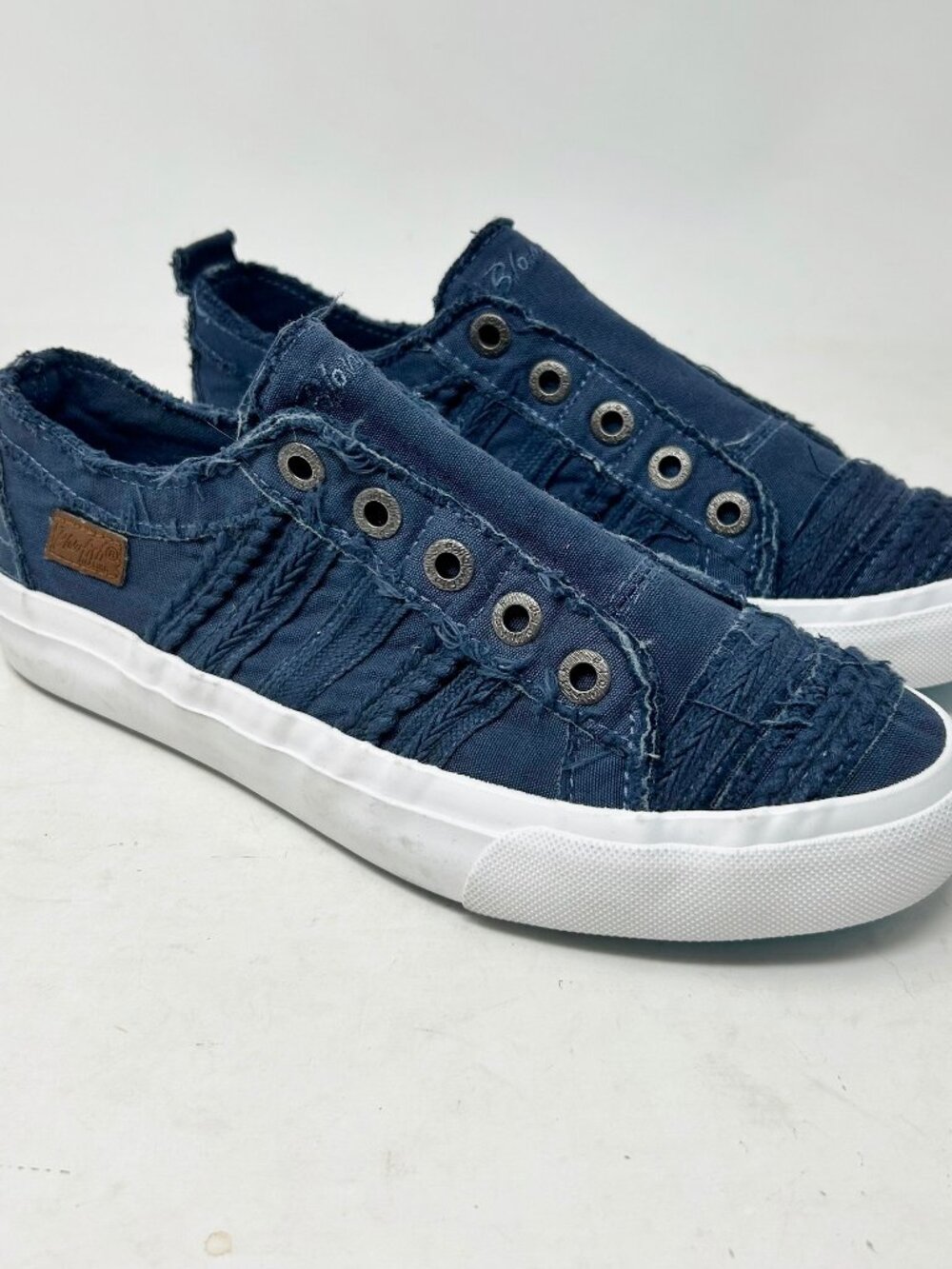 Blowfish Malibu Women's Navy Slip-On Sneakers - Casual Canvas Shoe